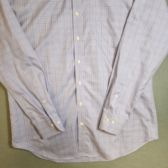 Peter Millar Shirt Mens XL Multicolor Plaid Nanolux Easy Care Full Sleeve - Picture 5 of 16